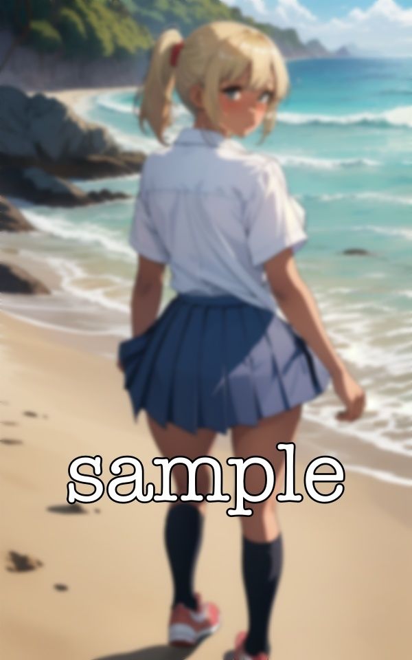 サンプル画像2:JKとパンチラ海デート！ミニスカ制服のかわいい女子と援交デート特集(性欲モンスター企画) [d_372959]