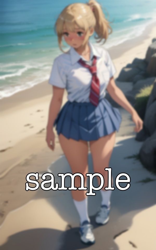 サンプル画像3:JKとパンチラ海デート！ミニスカ制服のかわいい女子と援交デート特集(性欲モンスター企画) [d_372959]