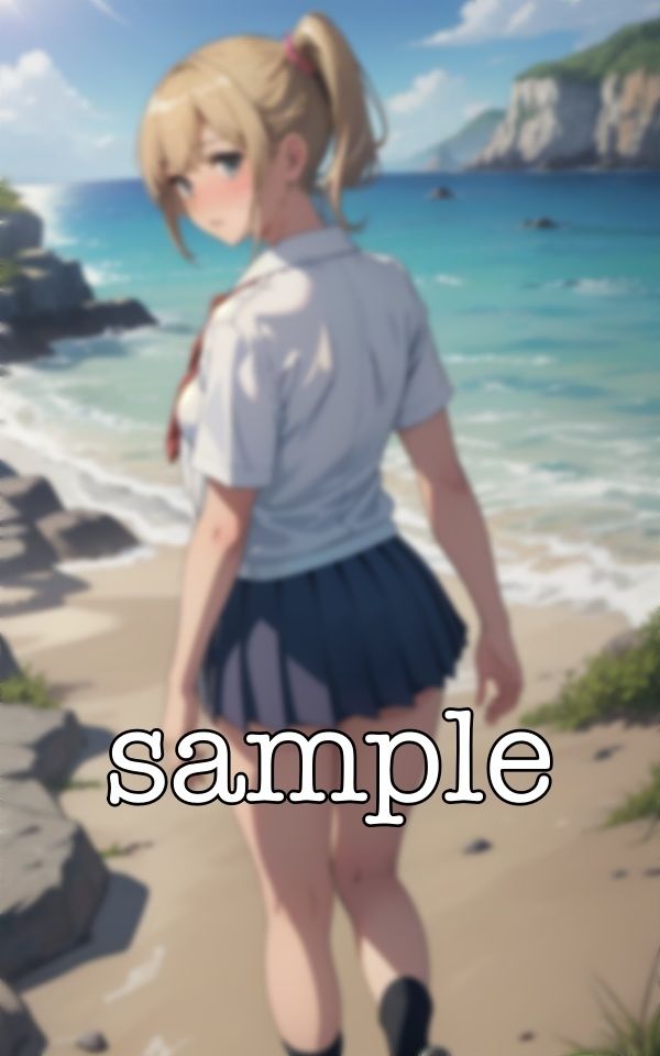 サンプル画像6:JKとパンチラ海デート！ミニスカ制服のかわいい女子と援交デート特集(性欲モンスター企画) [d_372959]