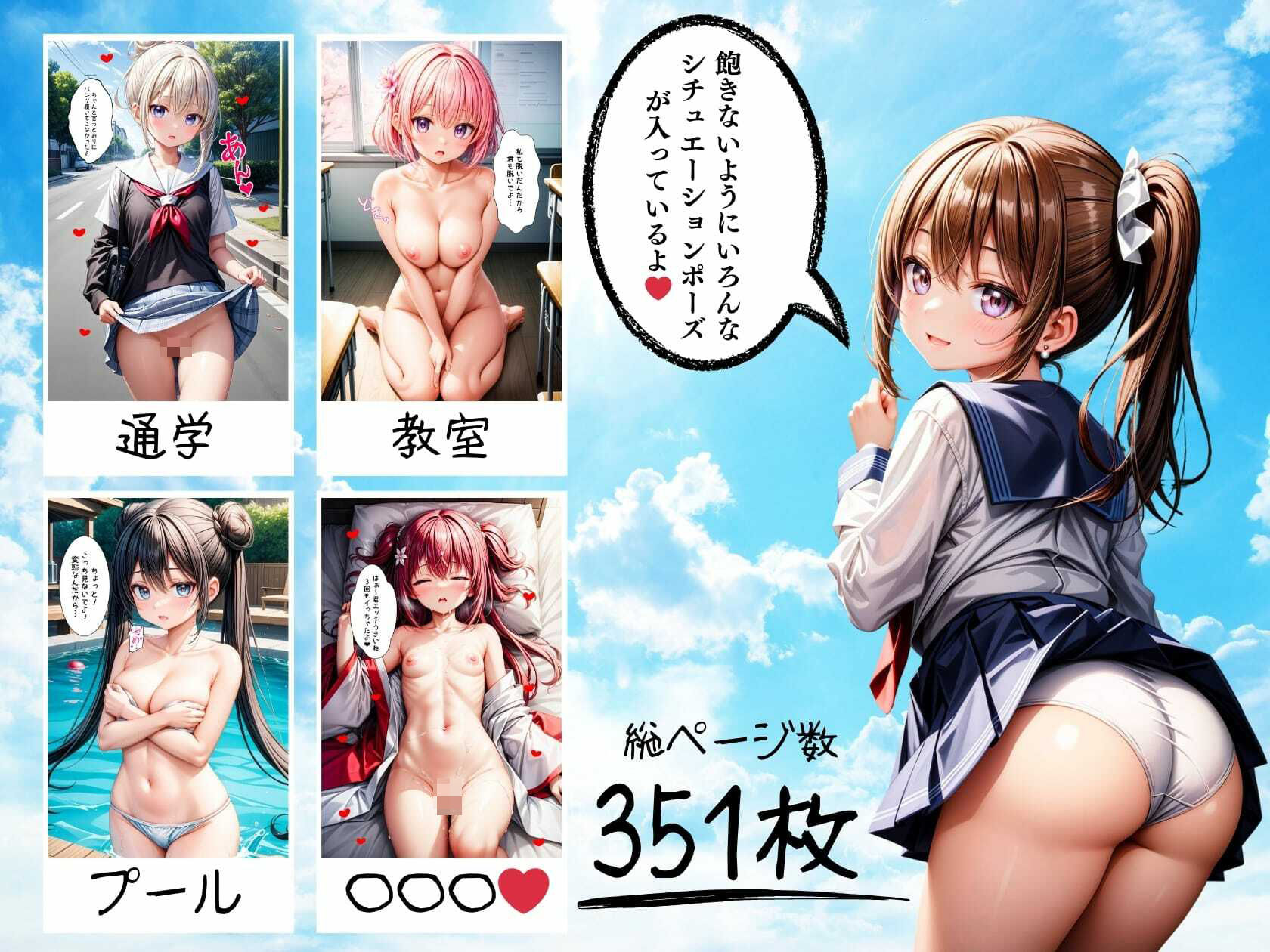 サンプル画像2:私立エチエチ学園に入学した僕【4K高画質セリフ付き】(変態紳士) [d_373009]