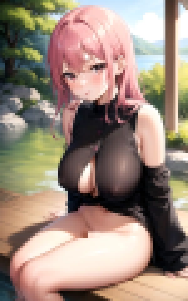 サンプル画像3:ピンク髪の爆乳お姉さん(舐め合いの夜) [d_373027]