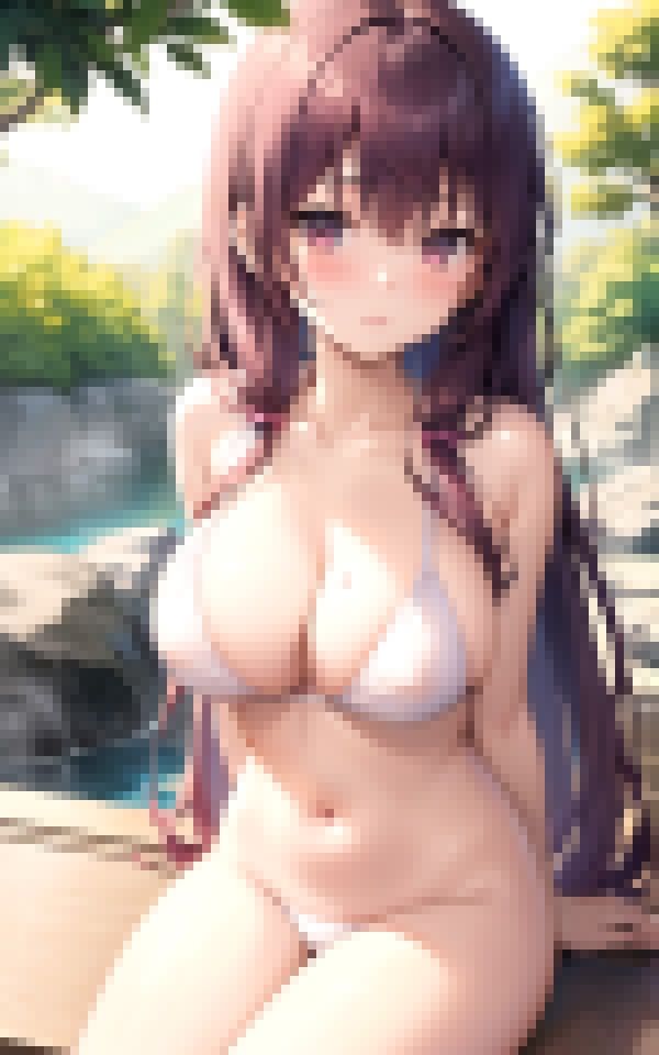 サンプル画像4:混浴温泉、美女と遭遇、おっぱいお化け(舐め合いの夜) [d_373035]