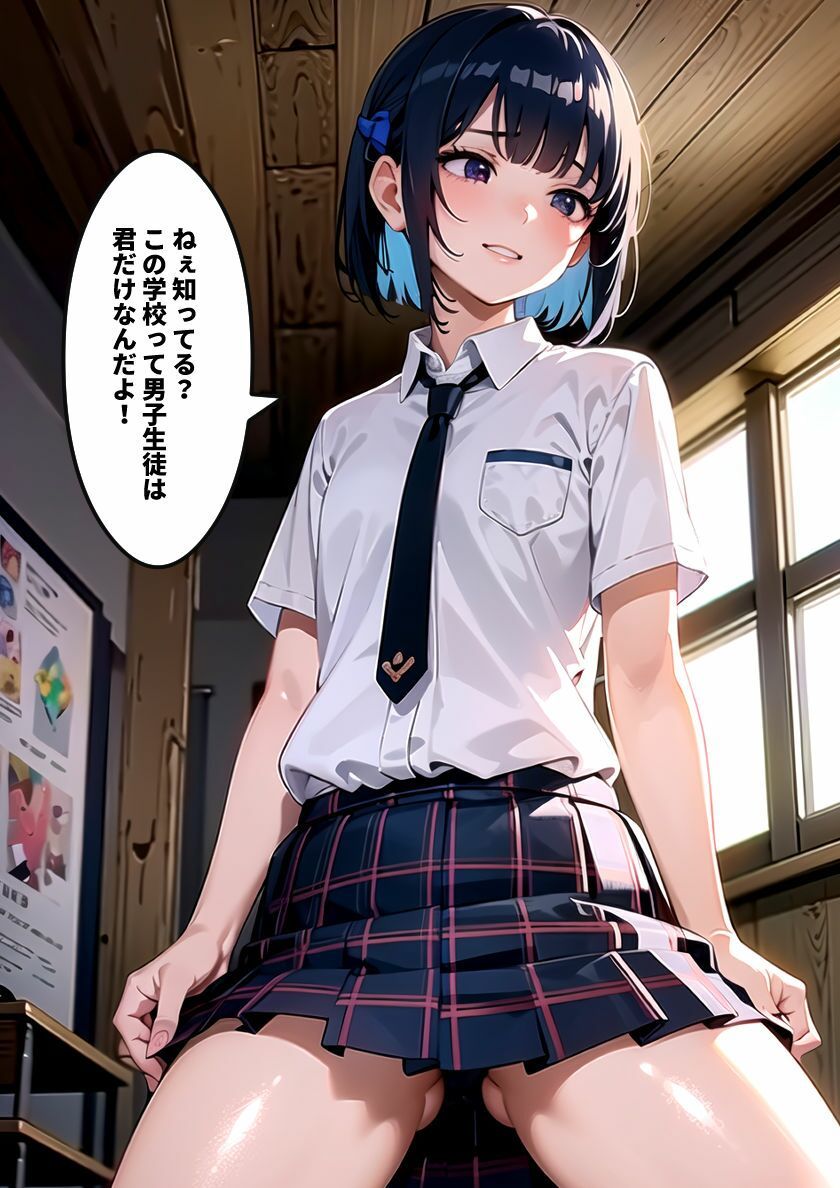 サンプル画像1:たった1人のハーレム学園で淫乱生徒がボクを奪い合う話(あずかわ) [d_373073]