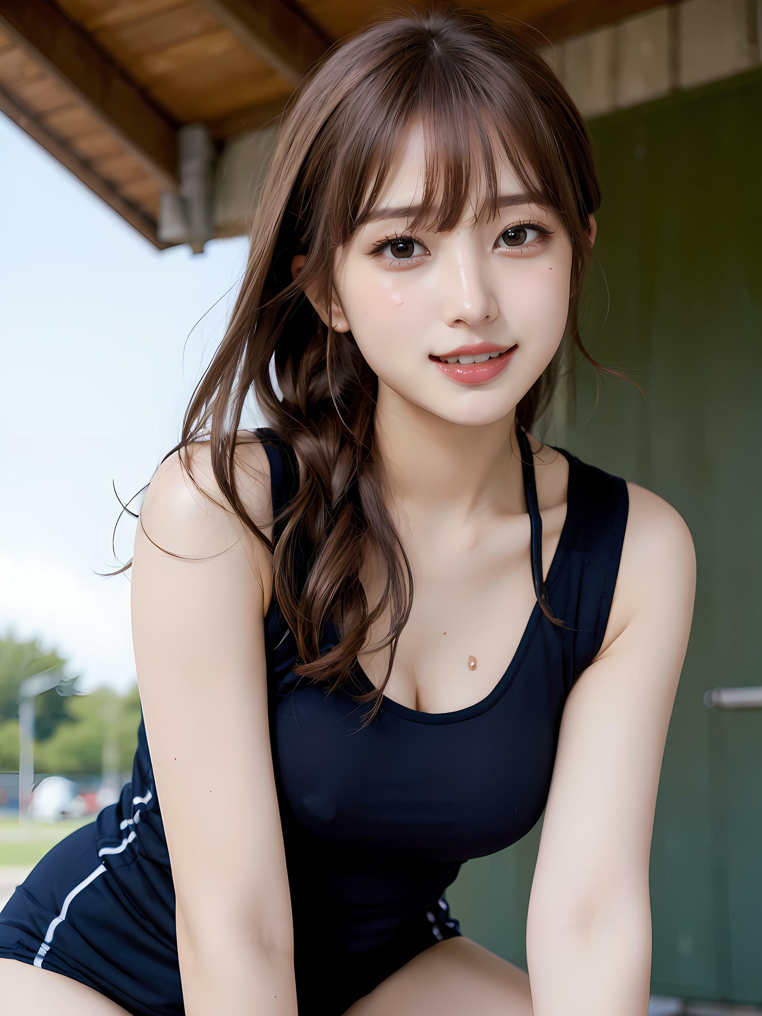 サンプル画像4:ノーブラスポーツ女子(AI愛create) [d_373162]