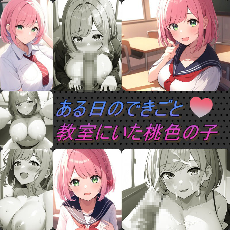 サンプル画像1:ある日のできごと教室にいた桃色の子(カントール) [d_373303]