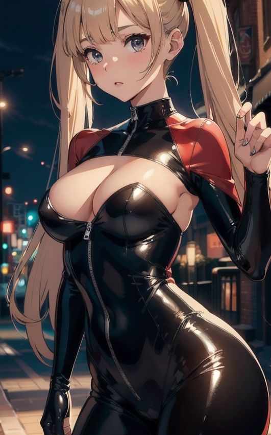 サンプル画像3:ラバースーツ彼女II【AI美女イラスト集】(AI picture factory) [d_373661]