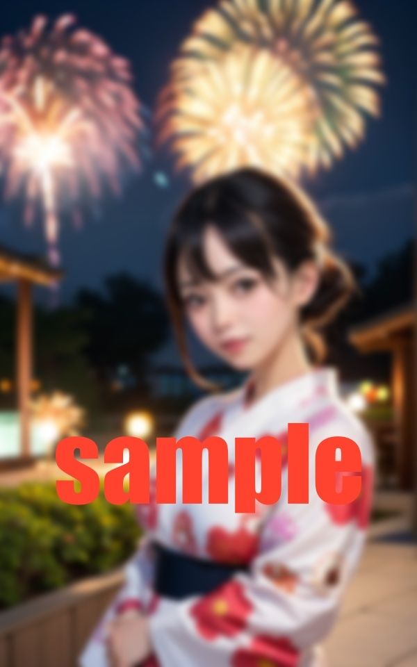 サンプル画像3:はだけたお姉さんの浴衣からのぞく胸元 -集中できない花火大会-(秋子) [d_373664]