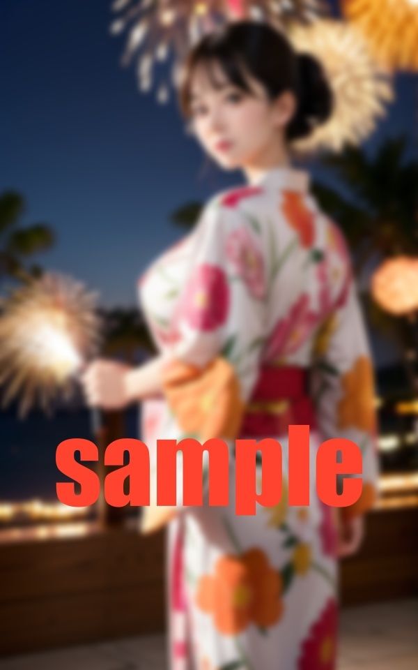 サンプル画像6:はだけたお姉さんの浴衣からのぞく胸元 -集中できない花火大会-(秋子) [d_373664]