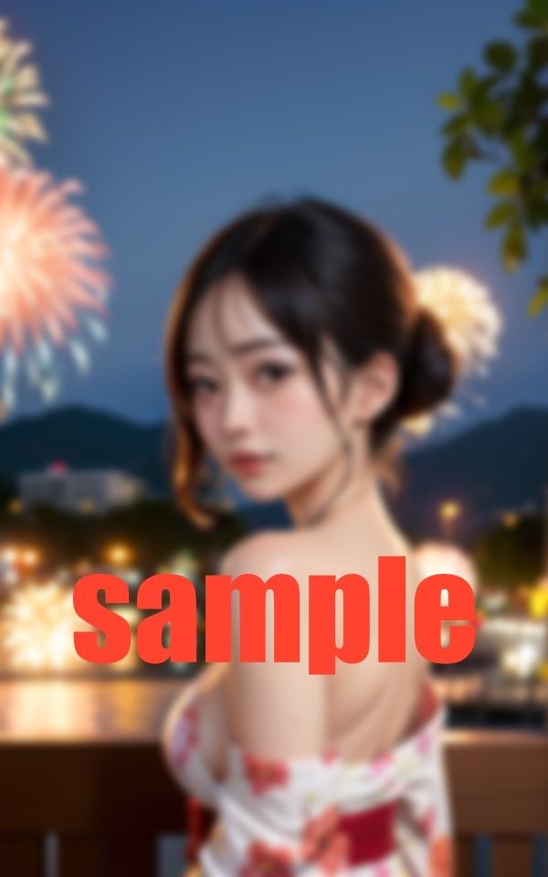 サンプル画像3:花火NTR-別れた彼女と再会-(和顔AI語) [d_373881]