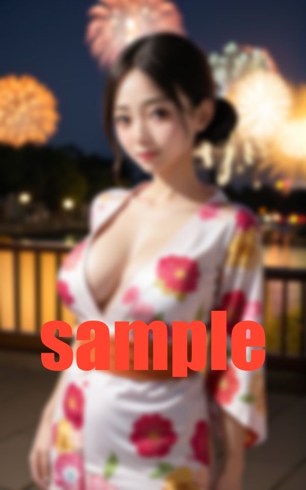 サンプル画像5:花火NTR-別れた彼女と再会-(和顔AI語) [d_373881]