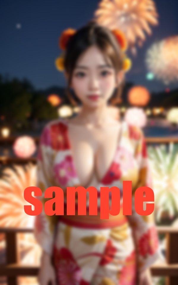 サンプル画像6:花火NTR-別れた彼女と再会-(和顔AI語) [d_373881]