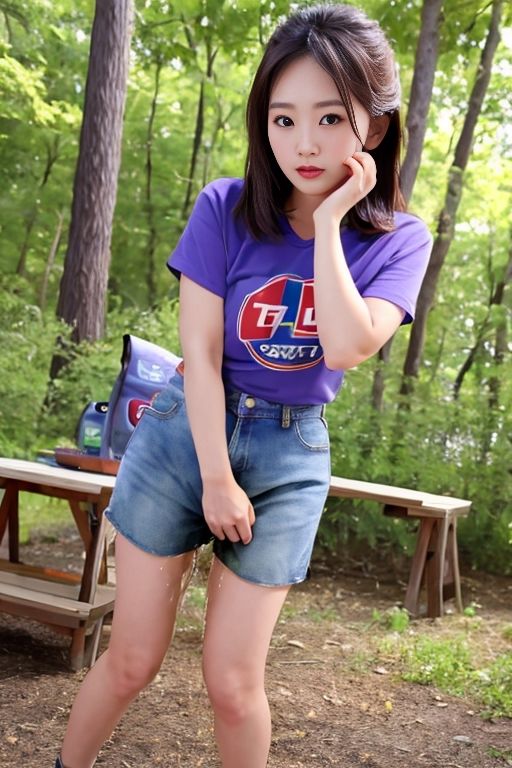 サンプル画像5:キャンプ場おもらし(P-AI planning) [d_373887]