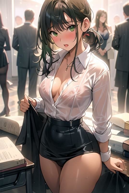 サンプル画像4:【はだかの幼馴染】 日常とは異なる風景が広がる教室 いつからこうなったんだろう・・ 君の湿ったYシャツが 色っぽいくて仕方がない ＃5(美女の親指) [d_374162]