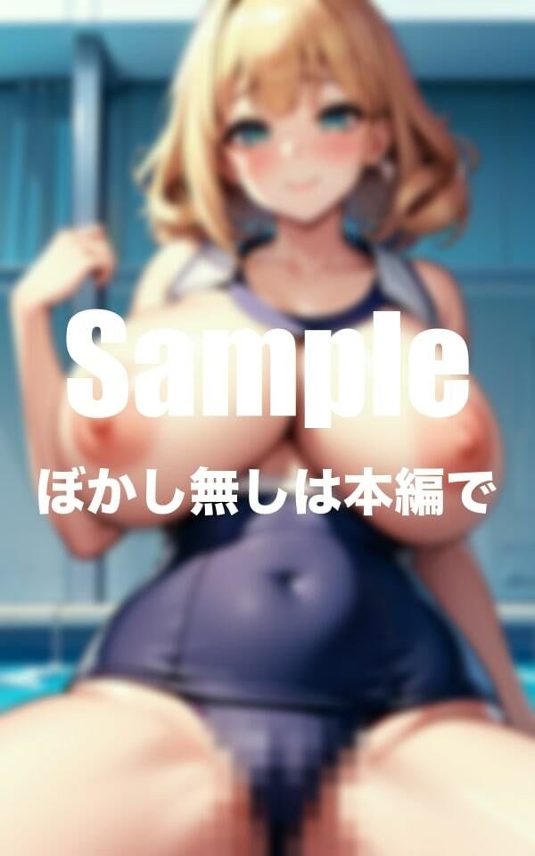 サンプル画像3:爆乳スク水 パックリ丸見え(アヘアヘ惑星) [d_374216]