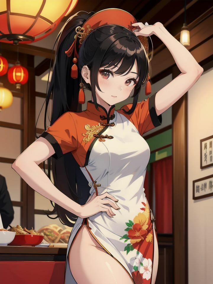 サンプル画像1:老舗有名中華飯店の看板娘！今日も常連客をつまみ食い(みっちい) [d_374276]