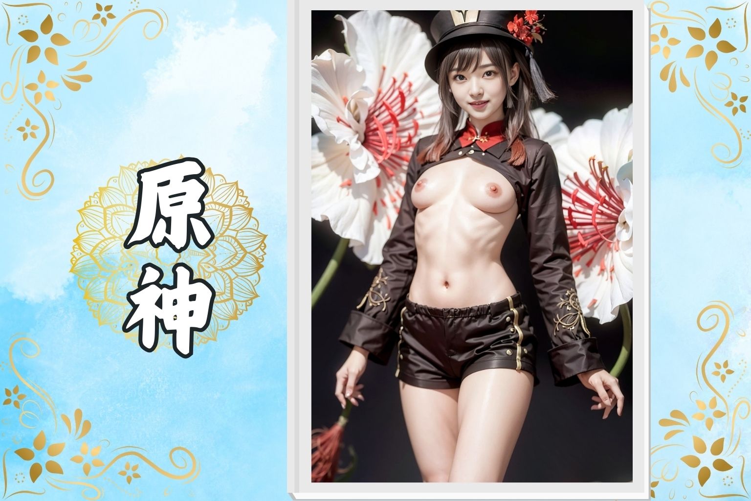 サンプル画像2:原神〜リアルコスプレ〜(AI販売プロジェクト) [d_374408]