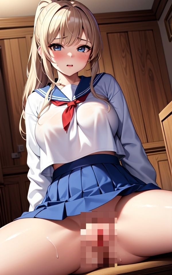 サンプル画像3:お屋敷育ちのお嬢様が大股を開いて絶頂(AIマイスター) [d_374412]