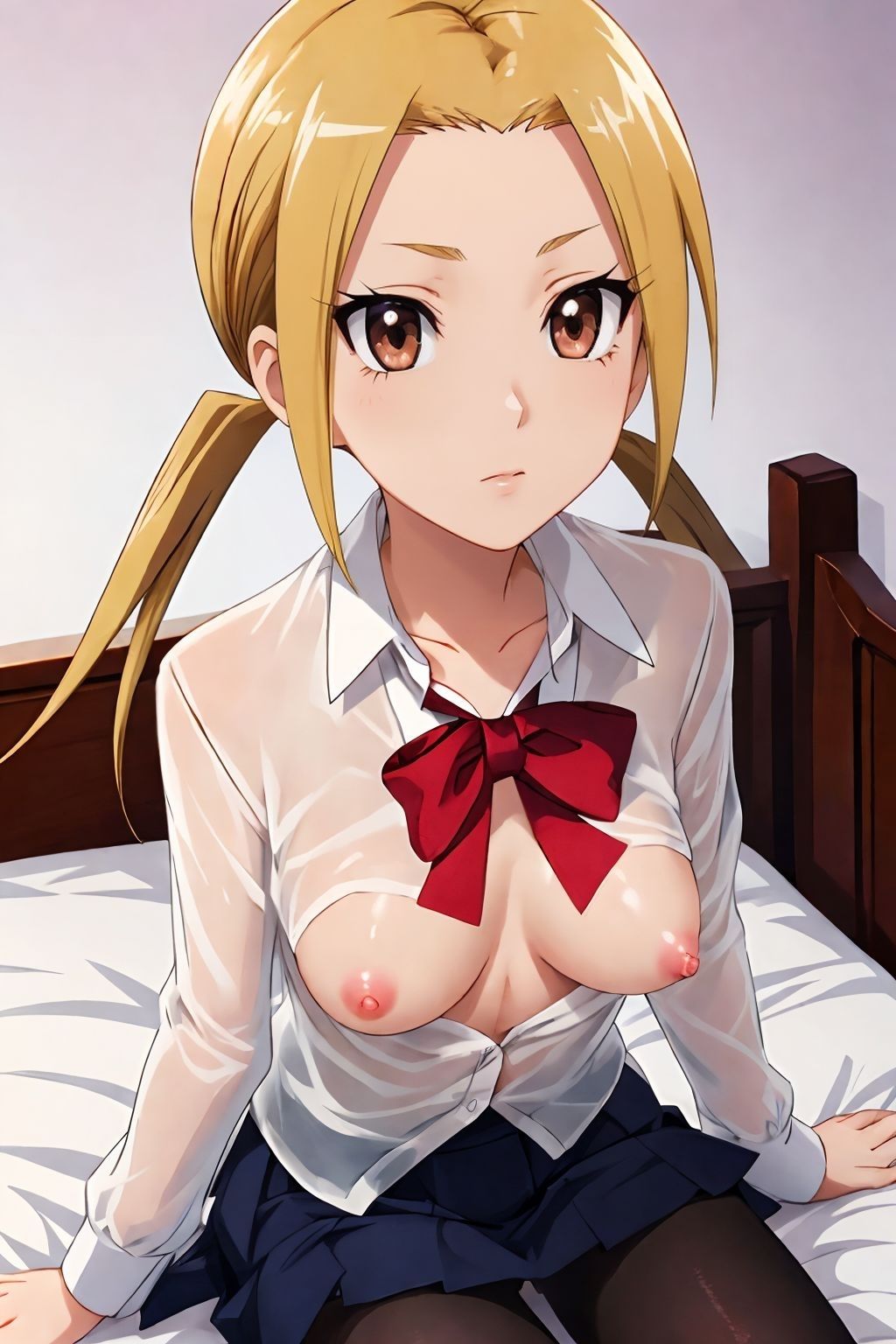 サンプル画像1:性徒会役員 荻◯スズ(飾られたプリン) [d_374462]