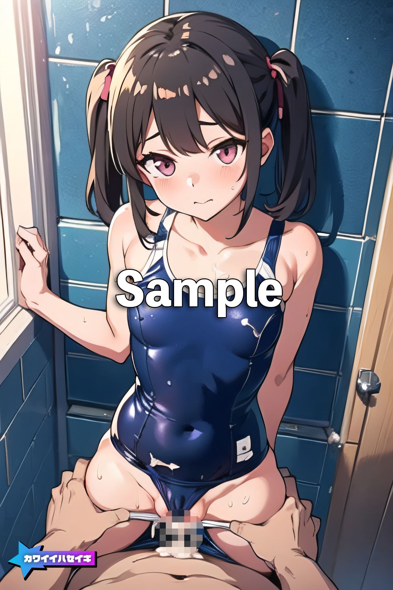 サンプル画像3:セリフ入り有り スク水ツインテール女子に特別指導(カワイイハセイギ) [d_374468]