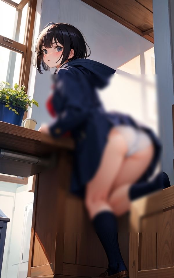 サンプル画像1:今日はスカートの中パンツだけだよ(AIもてなす工房) [d_374570]