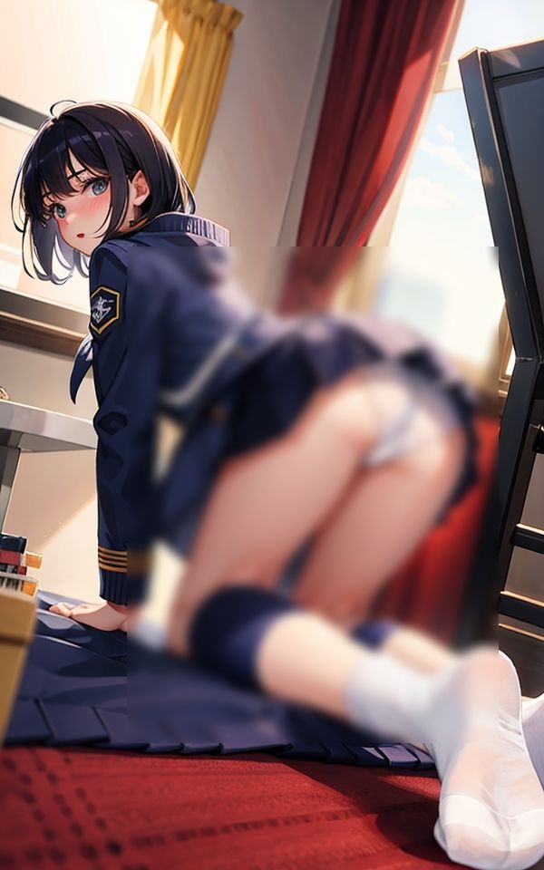 サンプル画像2:今日はスカートの中パンツだけだよ(AIもてなす工房) [d_374570]