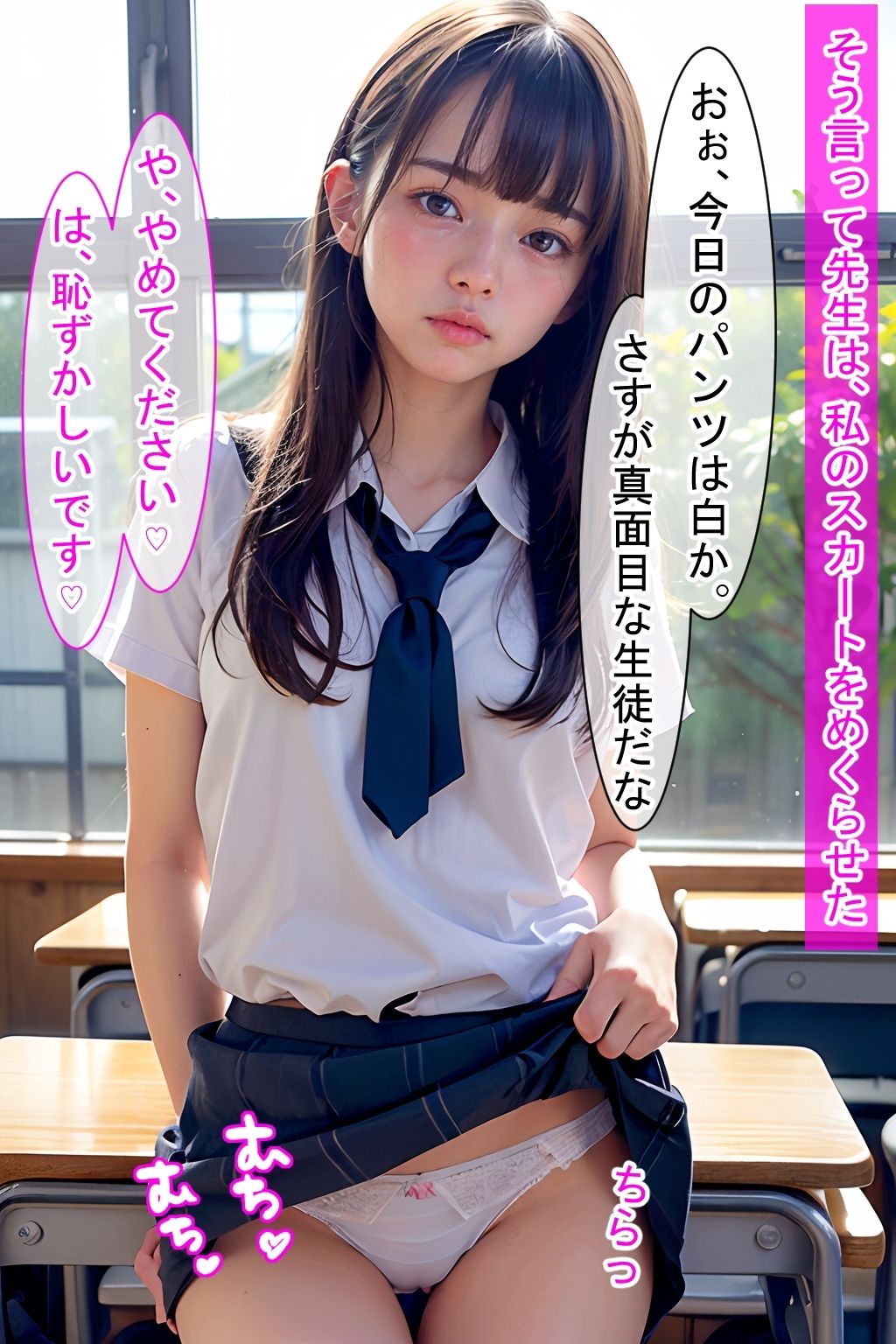 サンプル画像6:【グラビア写真集ベスト100】「もう飲んで良いですか？」清楚系J●は、まさかのザーメン好きな変態(官能マンガ（Mスタ）) [d_374581]