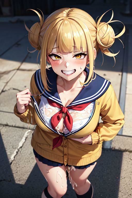 サンプル画像2:僕のヒーローアカデミ◯ トガヒミ◯みたいな女の子(縦軸と無花果) [d_374660]