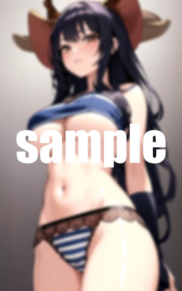 サンプル画像1:ハミ乳で誘惑してくる先輩(AI imagination) [d_374971]