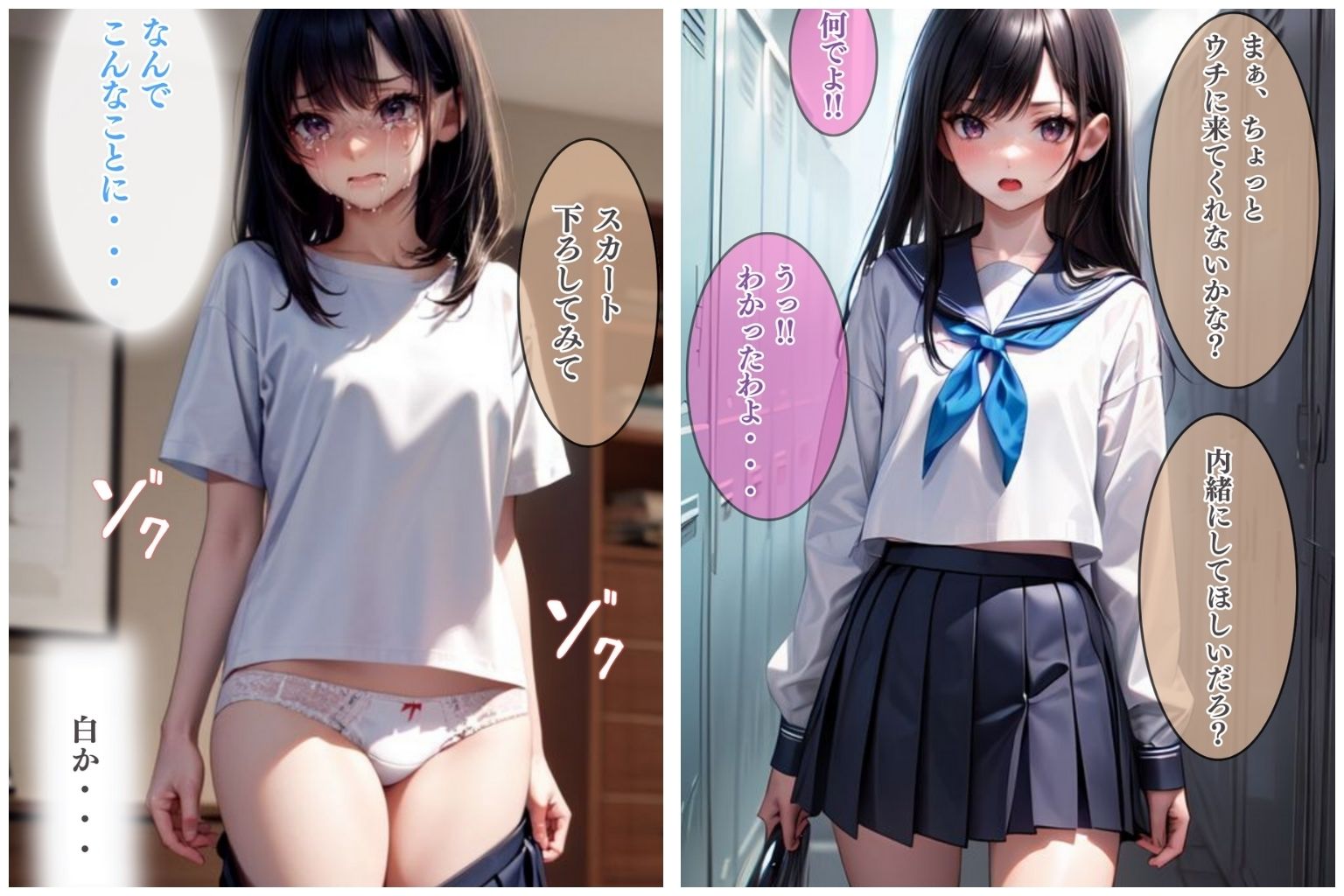 サンプル画像4:葵と麻衣(AI販売プロジェクト) [d_374981]