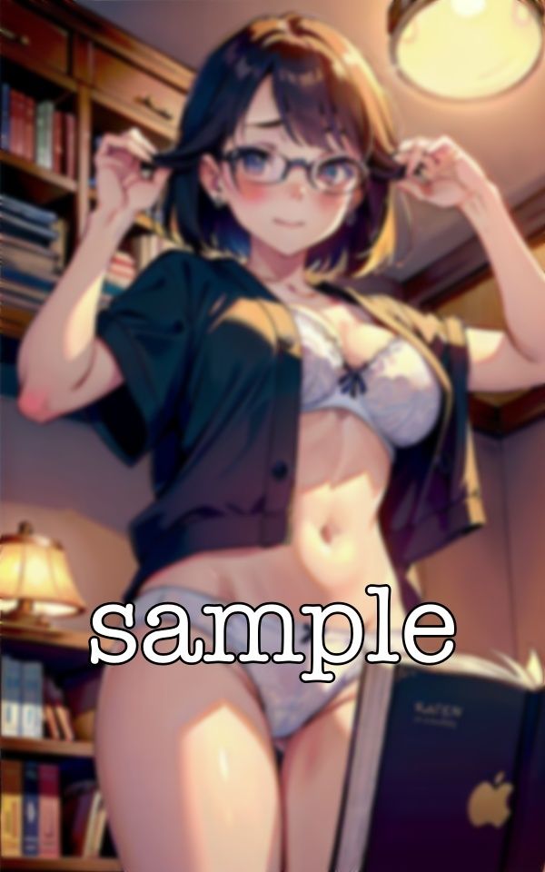 サンプル画像2:図書館で痴女が下着露出！静かな図書館で知的な美女と激しくイケないこと・・・(monsterX) [d_375044]