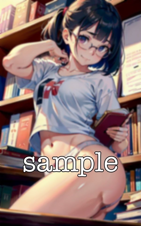 サンプル画像5:図書館で痴女が下着露出！静かな図書館で知的な美女と激しくイケないこと・・・(monsterX) [d_375044]