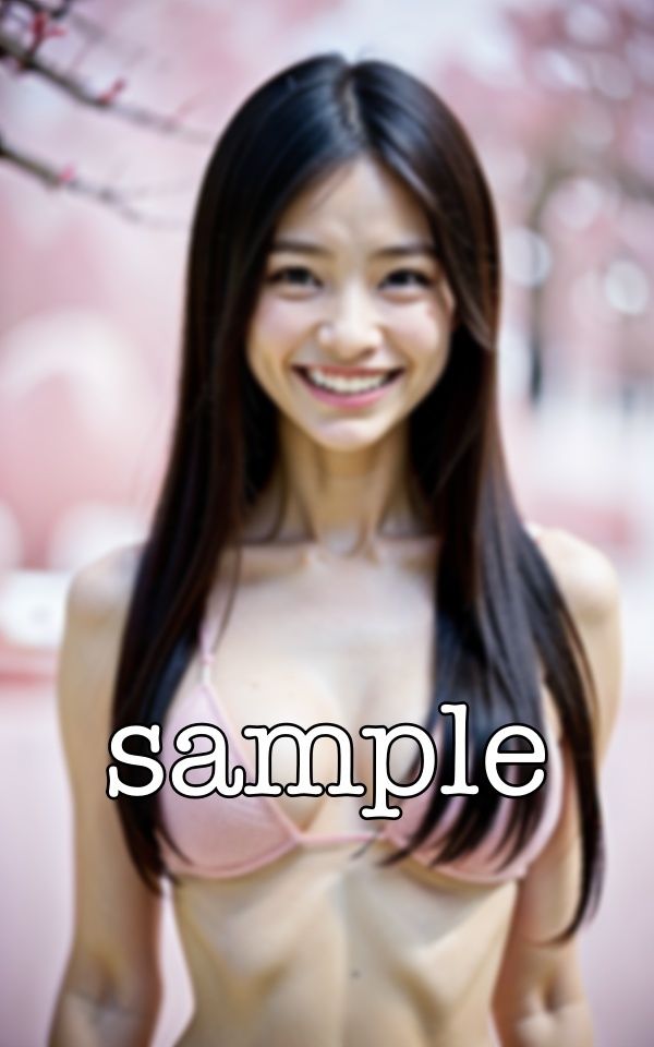 サンプル画像2:春の野外露出！満開の桜の下がムラムラしたEカップの彼女が野外露出・・・(秘密のまんこちゃん) [d_375049]