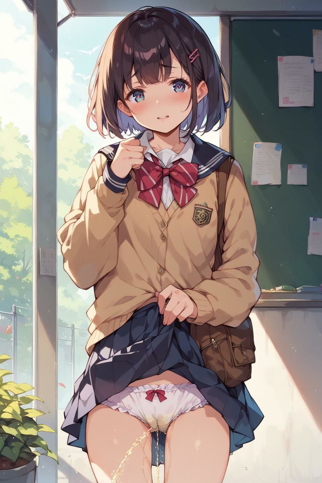 サンプル画像5:【女子校生のパンティ2】前からおもらし(AI_Shiteru) [d_375136]