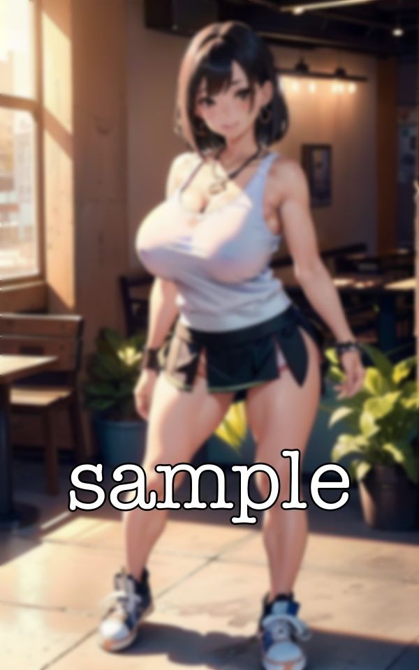 サンプル画像1:カフェ店員〜Gカップの店員がノーブラだったコレクション〜エロいタンクトップの激可愛い店員に恋をした・・・(童顔巨乳ゴリラ) [d_375142]