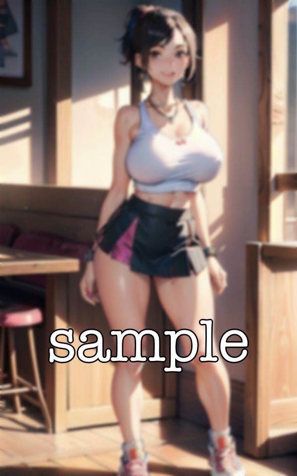 サンプル画像3:カフェ店員〜Gカップの店員がノーブラだったコレクション〜エロいタンクトップの激可愛い店員に恋をした・・・(童顔巨乳ゴリラ) [d_375142]