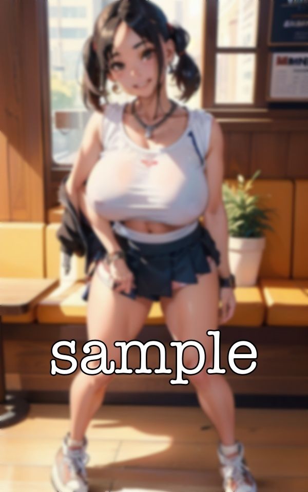 サンプル画像4:カフェ店員〜Gカップの店員がノーブラだったコレクション〜エロいタンクトップの激可愛い店員に恋をした・・・(童顔巨乳ゴリラ) [d_375142]