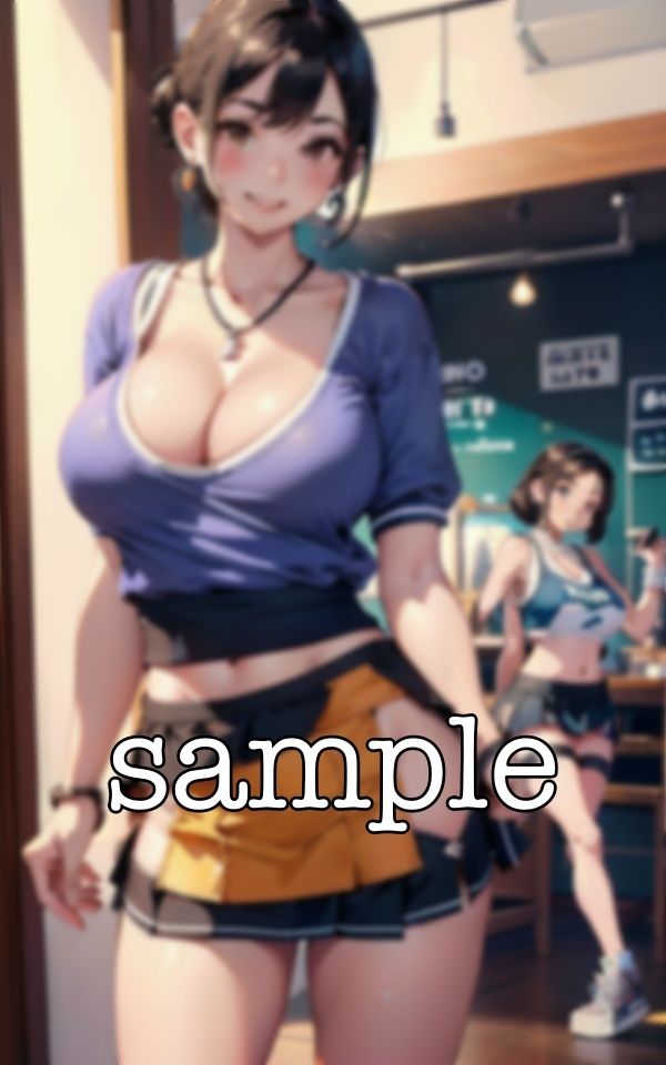 サンプル画像5:カフェ店員〜Gカップの店員がノーブラだったコレクション〜エロいタンクトップの激可愛い店員に恋をした・・・(童顔巨乳ゴリラ) [d_375142]