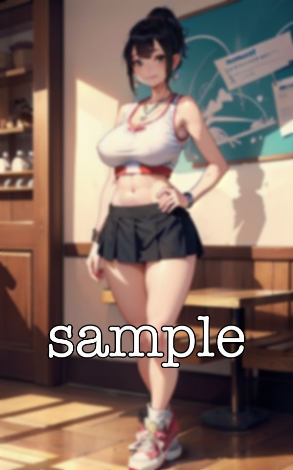 サンプル画像6:カフェ店員〜Gカップの店員がノーブラだったコレクション〜エロいタンクトップの激可愛い店員に恋をした・・・(童顔巨乳ゴリラ) [d_375142]