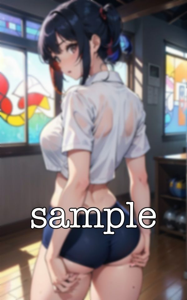 サンプル画像4:体育館で援交スペシャル！JKのブルマ姿を体育館で援交の撮影で使用する・・・(くぱぁの国王) [d_375143]