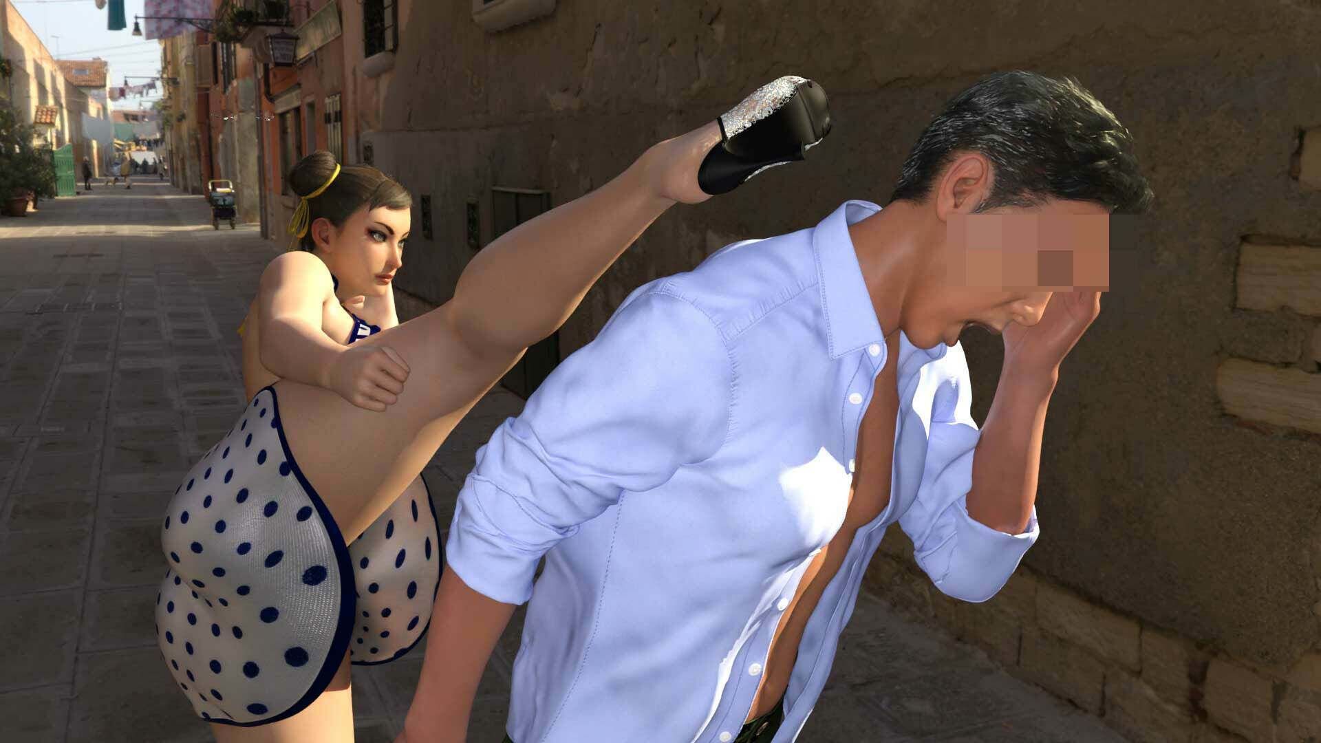 サンプル画像5:【閲覧注意★膣内射精フィニッシュ】格闘系オンナ麻○捜査官のレ○プ現場（駅弁ファック）(Ozone_Layer) [d_375203]