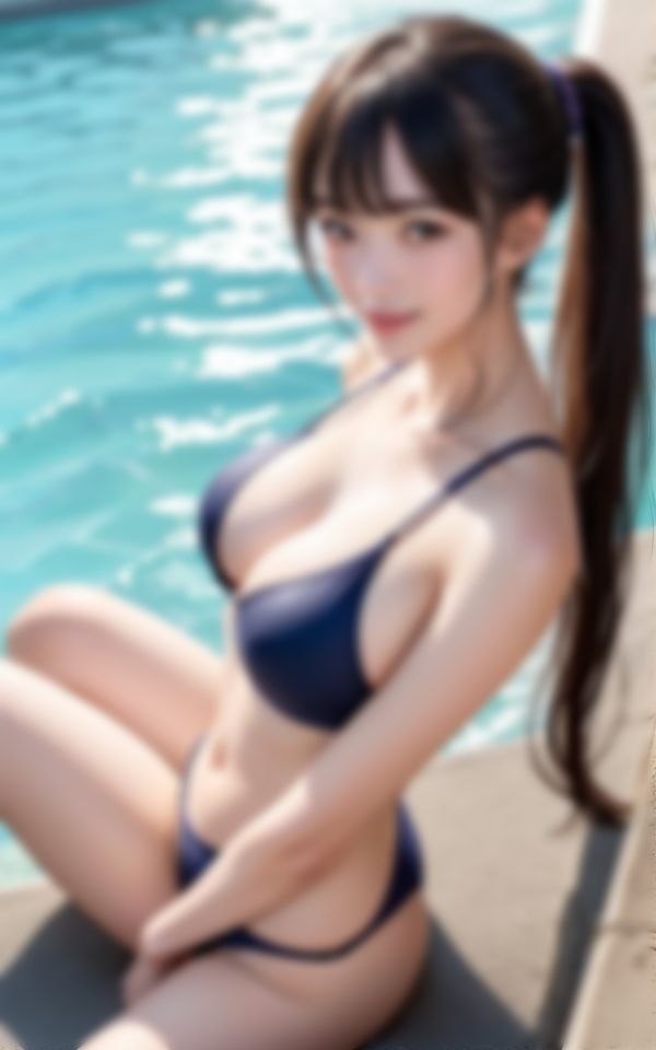 サンプル画像5:きわどいスクール水着で童貞くんを誘惑してくる水泳部の先輩ちゃん(あい高画質出版) [d_375303]