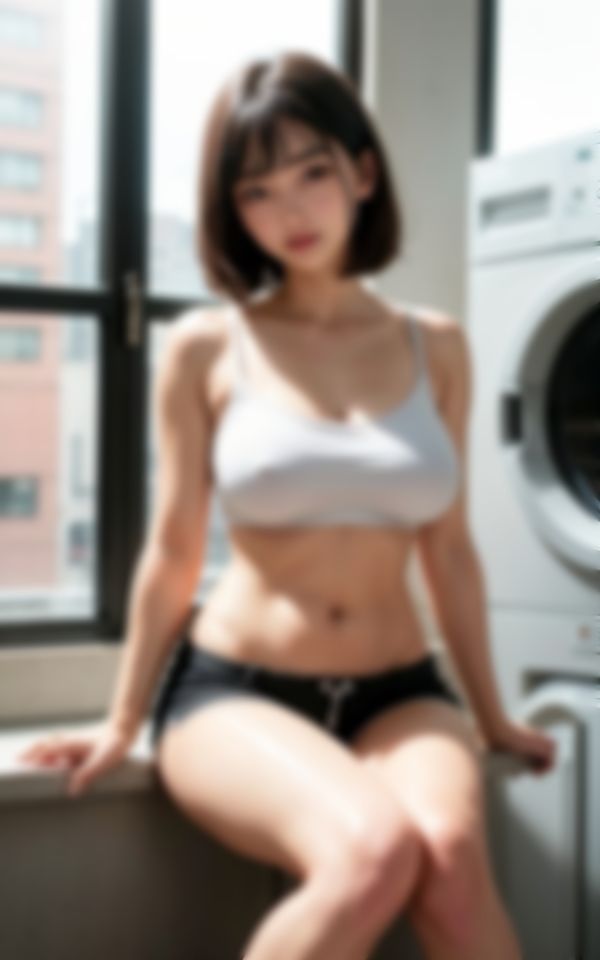 サンプル画像1:コインランドリーで色仕掛けしてきたスタイル抜群の巨乳美女撮影集94枚(おやすみバニー) [d_375312]