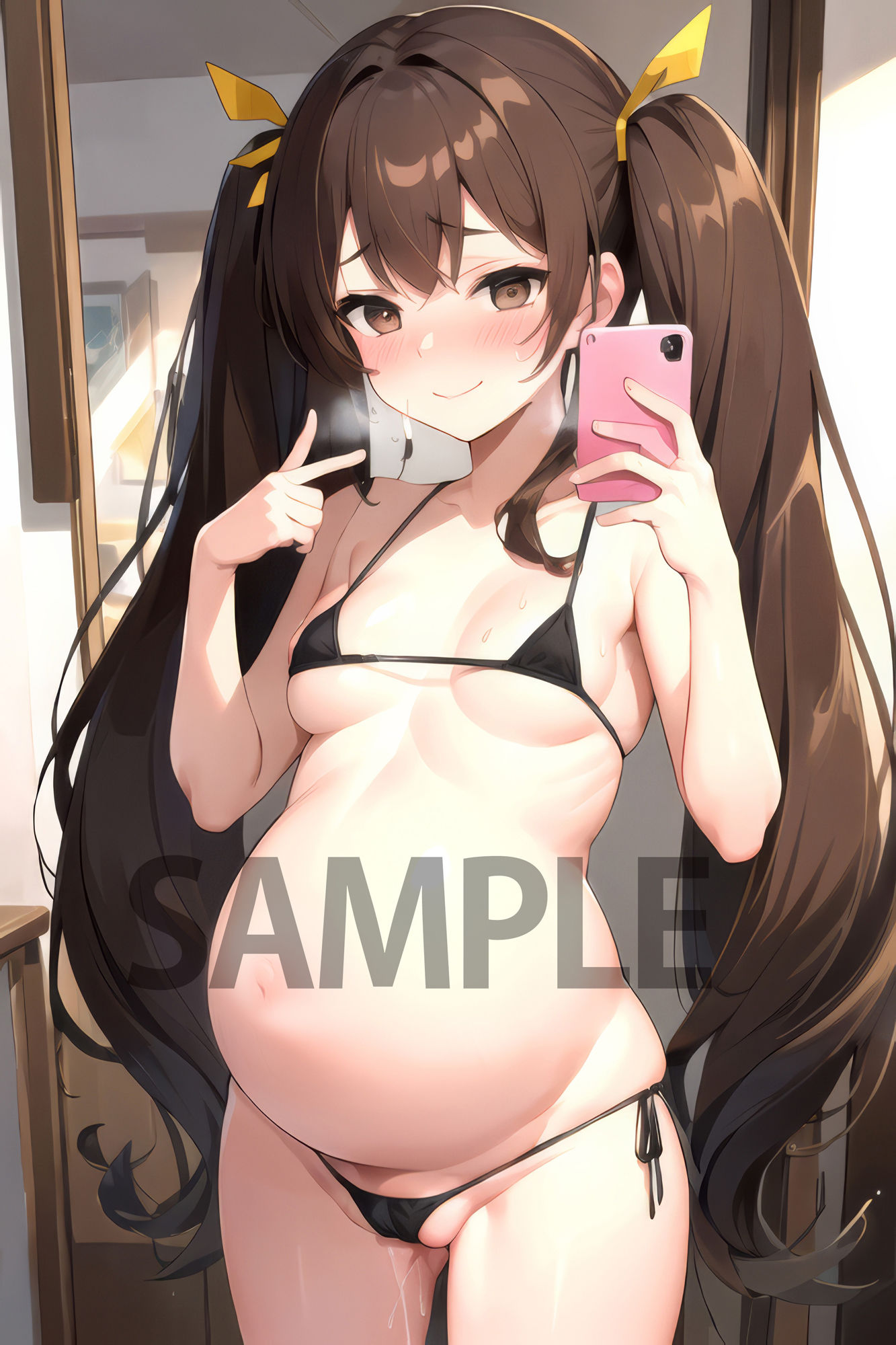 サンプル画像4:種付け育成調教物語〜ボテ腹女子校生との快楽マタニティライフ〜(AIイラスト美少女.store) [d_375332]