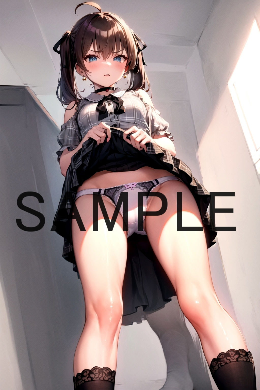 サンプル画像5:不機嫌そうな顔でパンツを見せてもらう【ホロ〇ン】(Rana) [d_375494]