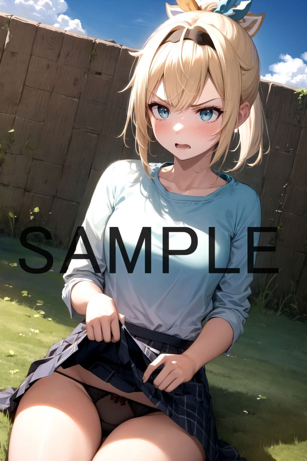 サンプル画像6:不機嫌そうな顔でパンツを見せてもらう【ホロ〇ン】(Rana) [d_375494]