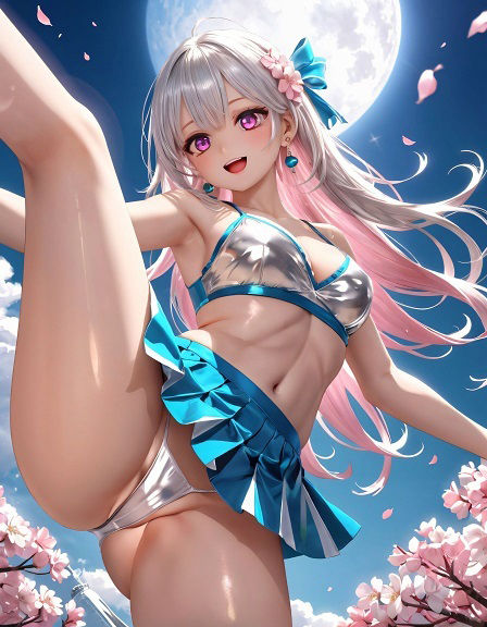 サンプル画像3:チアガールの片足上げパンチラ(D.P.H.) [d_375509]