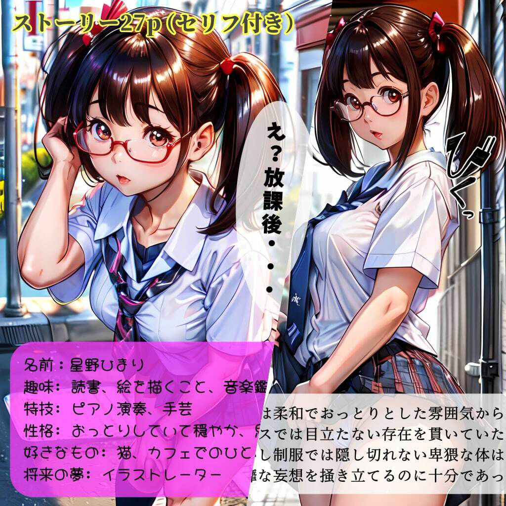 サンプル画像1:クラスのおっとり眼鏡巨乳女子をトイレで凌●しちゃった話〜狙われた背徳学園〜(極太バッハ) [d_375544]