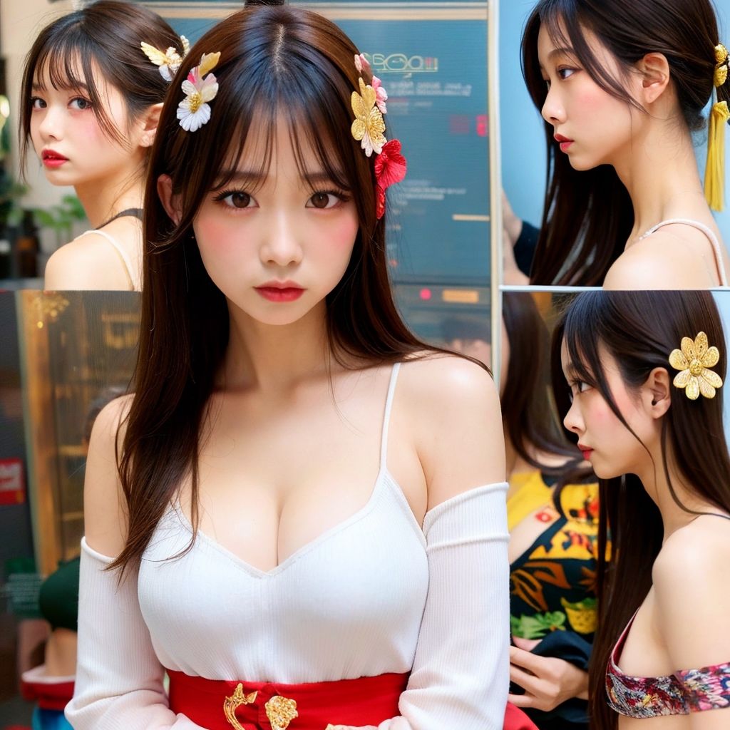 サンプル画像2:美少女の雑誌が動きます！AIにしかできない写真集でも雑誌でもない新しい技術をご覧ください！【動画】/Beautiful girl magazine is on the move！(美少女AI〜丸〜) [d_375620]