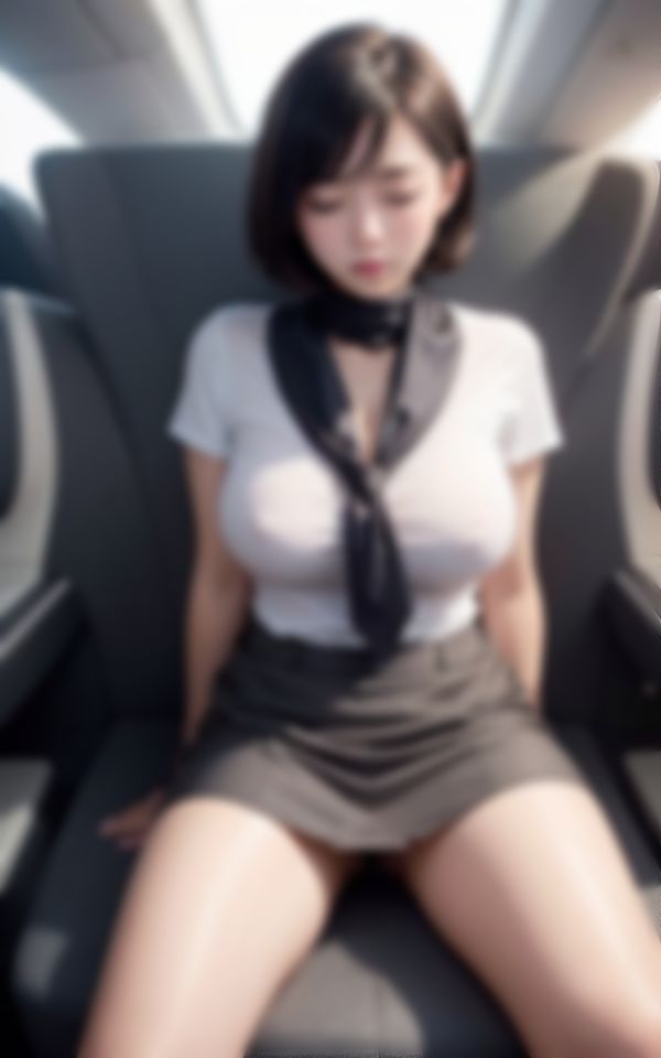 サンプル画像1:睡眠薬で眠った新人CAを脱がして好き放題した写真集(魅せるAI社) [d_375672]