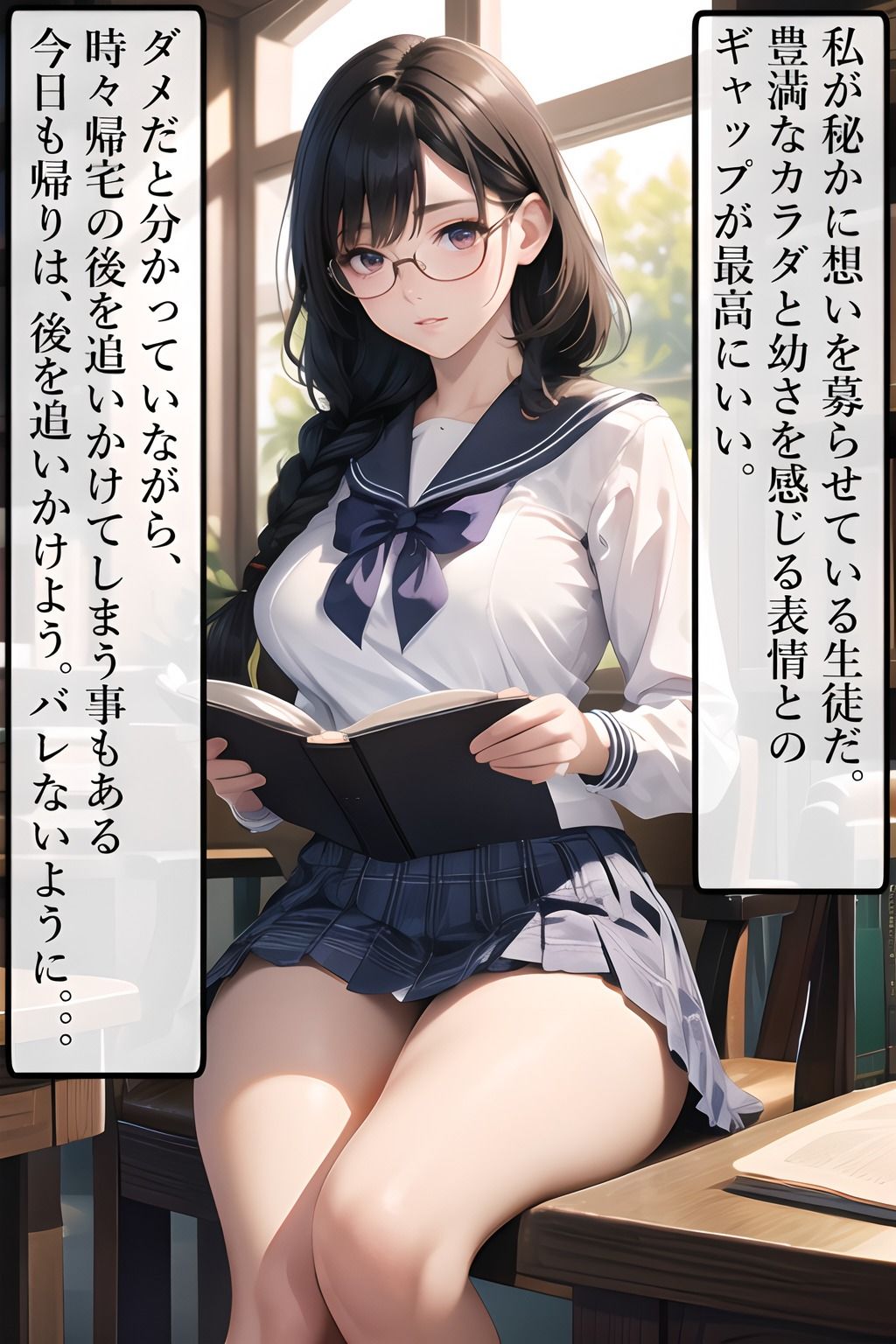 サンプル画像1:眼鏡女子校生を孕ませる(鶏五目20240206) [d_375682]